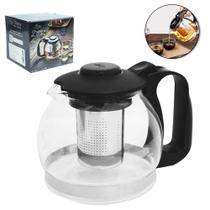 Chaleira De Vidro Com Infusor De Inox + Alça E Tampa De Plástico Flux 1,2l