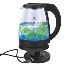 Chaleira de Vidro Elétrica Potente 1.8 Litros com Luz Led Azul Resistente Desligamento Automático
