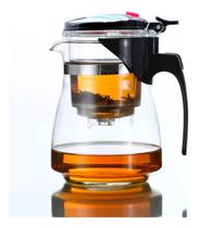 Chaleira De Vidro Infusor Para Café E Chá Em Aço Inox 900 Ml