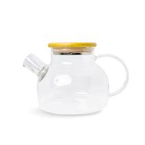 Chaleira de Vidro Tampa de Bambu Jarra Bule infusor Borossilicato 1L