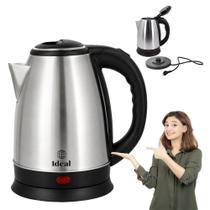 Chaleira Elétrica 1.8 Litros Aço Inox 220V ou 127V Jarra Café Fervura Rápida Bebidas Cozinha