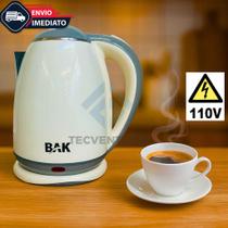 Chaleira Elétrica 110V De Inox Premium 1,8 Litros Branca Jarra Elétrica