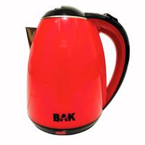 Chaleira Elétrica 220V Premium 1,8 Litros Vermelha Jarra Base Giratória Bak