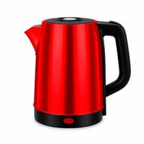 Chaleira Elétrica 2L Inox Vermelha ou Preta com Base 360 e Proteção Contra Superaquecimento Chaleira Elétrica 2L Inox Vermelha ou Preta com Base 360 e Proteção Contra Superaquecimento