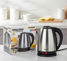 Chaleira Elétrica Aço Inox 2L 127v 1000w Com Tampa Ideal para Chá Café e Aquecimento Rápido