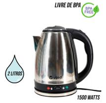 Chaleira Elétrica Aço Inox Jarra Bule 1500w 2l Portátil 110v - VIJODI