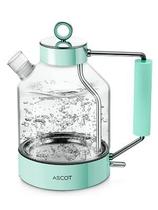 Chaleira elétrica ASCOT Glass 1.5L 1500W com desligamento automático verde