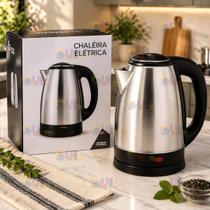 Chaleira Elétrica Bule 1,8 Litros INOX 127v ou 220v 800w 1500w Esquentar Agua Aquecedor de Agua VOLTAGEM 127V ou 220V Chaleira Elétrica Bule 1,8 Litros INOX 127v ou 220v 800w 1500w Esquentar Agua Aquecedor de Agua VOLTAGEM 127V ou 220V