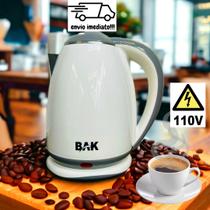 Chaleira Elétrica De Inox Premium 1,8 Litros 110V Branca - Bak
