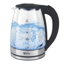 Chaleira Elétrica de Vidro 4life CrystalFlow Electric Glass Kettle FLG2220 / 2 Litros / 1500W / 220V ~ 50/60Hz - Preto/Transparente Chaleira Elétrica de Vidro 4life CrystalFlow Electric Glass Kettle FLG2220 / 2 Litros / 1500W / 220V ~ 50/60Hz - Preto/Transparente