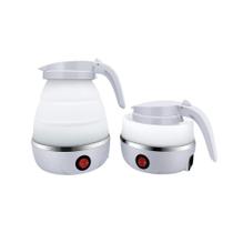 Chaleira Eletrica Dobravel Jarra Bule Silicone 600W 110v 600ml Portatil Cor:Branco - ShopMix
