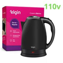 Chaleira Elétrica Elgin CHA1B Preta 110V ou 220V 2L 1200W Desligamento Automático Base 360 Chaleira Elétrica Elgin CHA1B Preta 110V ou 220V 2L 1200W Desligamento Automático Base 360