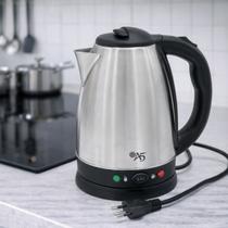 Chaleira Elétrica Esquentar Água Leite Chimarrão Seletor Tropical Jarra Ferver Café Suco Chá Sem fio Base Giratória Destacável Desliga Automático A5