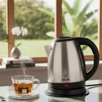 Chaleira Elétrica Ferver Aquecer Água Café Chá Economia Cozinha Preparar Bebidas Quentes Receitas 1.8Lts 1500W 220V Chaleira Elétrica Ferver Aquecer Água Café Chá Economia Cozinha Preparar Bebidas Quentes Receitas 1.8Lts 1500W 220V