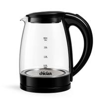 Chaleira Elétrica Glass 1,8L Chic Lar Vidro Temperado, Led, Ferve Água Rápido, 127V