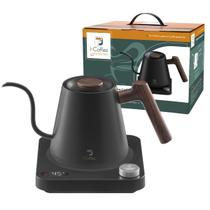 Chaleira Elétrica ICoffee Café Chá Água 600ML Inox 127V Pescoço De Ganso 900W Casa Escritório Cozinha Controle De Temperatura