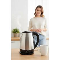 Chaleira Elétrica Inox 1.8L Controle Temp Prateada