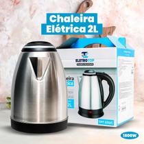 Chaleira Elétrica Inox 2 Litros 127V Aquecimento Rápido