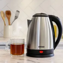 Chaleira Elétrica Inox 2 Litros 220V Jarra Garrafa Automática Desligamento e Base 360 Ferve Rápido Água Café Chimarrão