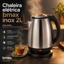 Chaleira Elétrica Inox 2L Bmax 1500W Base 360 Desligamento Automático Aquece Rápido Chaleira Elétrica Inox 2L Bmax 1500W Base 360 Desligamento Automático Aquece Rápido