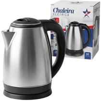Chaleira Elétrica Jarra Bule Aço Inox 2 Litros Café e Chá 127V e 220V Sete Estrelas Chaleira Elétrica Jarra Bule Aço Inox 2 Litros Café e Chá 127V e 220V Sete Estrelas