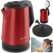 Chaleira Elétrica Jarra Garrafa Bule Britânia BCH12V 1.9L Inox Vermelho Base Giratória 360 Desligamento Automático Chaleira Elétrica Jarra Garrafa Bule Britânia BCH12V 1.9L Inox Vermelho Base Giratória 360 Desligamento Automático