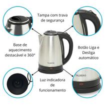 Chaleira Elétrica Jarra Inox 1.8 Litros Talberg 110v e 220v Voltagem:110v Chaleira Elétrica Jarra Inox 1.8 Litros Talberg 110v e 220v Voltagem:110v