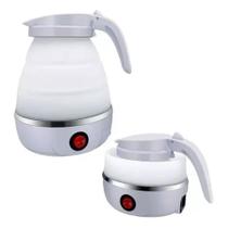 Chaleira Elétrica Jarro Portátil Dobrável 600ml 110V Branca