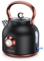 Chaleira elétrica NESSGRAIM Retro 1.7L em aço inoxidável Chaleira elétrica NESSGRAIM Retro 1.7L em aço inoxidável