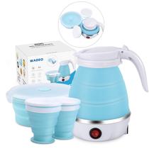 Chaleira Elétrica Portátil WADEO 600mL - 400W - com Tigela e Copos