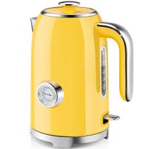 Chaleira Elétrica SUSTEAS 1.7L com termômetro 1500W Retro Amarelo