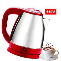 Chaleira Elétrica Térmica Vermelha 110v Jarra Inox 1,8L Café