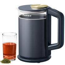 Chaleira Elétrica TopWit 1,5L - Vidro de Parede Dupla 1000W