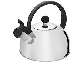 Chaleira em Aço Inox Com Apito Fixo 1,75l Inox - Hercules Chaleira em Aço Inox Com Apito Fixo 1,75l Inox - Hercules