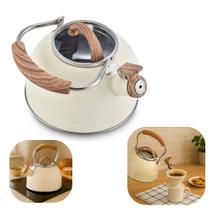 Chaleira em Inox Indução 2L Todos os Fogoes Vanilla com Apito e Cabo em Baquelite MTA Chaleira em Inox Indução 2L Todos os Fogoes Vanilla com Apito e Cabo em Baquelite MTA