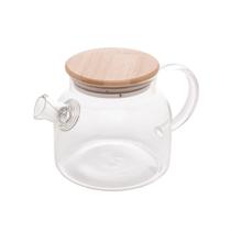 Chaleira Em Vidro Borossilicato 600 Ml Com Tampa Em Bambu Wolff Chaleira Em Vidro Borossilicato 600 Ml Com Tampa Em Bambu Wolff