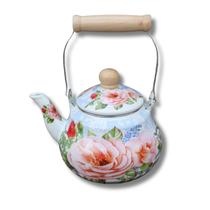 Chaleira Esmaltada 1,5 Litros Elite Com Cabo em Madeira Chaleira Esmaltada 1,5 Litros Elite Com Cabo em Madeira