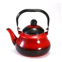 Chaleira Esmaltada 1,5Lts Vermelha Decorada Chaleira Esmaltada 1,5Lts Vermelha Decorada