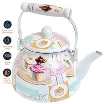 Chaleira Esmaltada Bico De Ganso Retrô Cake Vintage De 2,5L Chaleira Esmaltada Bico De Ganso Retrô Cake Vintage De 2,5L