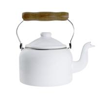 Chaleira Esmaltada Branco Tradicional Grande 1,8l Cabo