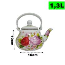 Chaleira estampada em aço inox utilidade cozinha 1,3 Litros