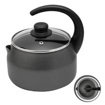 Chaleira Fervedor 18cm Gourmet Com Tampa de Vidro 2,4 Litros