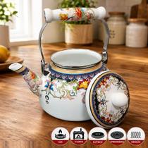Chaleira Indiana Esmaltada Para Todos Fogões Vintage De 2,5L Chaleira Indiana Esmaltada Para Todos Fogões Vintage De 2,5L