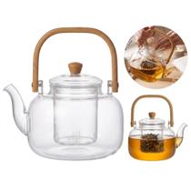 Chaleira Infusora 1L c/ Infusor de Chá Cabo Bambu Chaleira Infusora 1L c/ Infusor de Chá Cabo Bambu