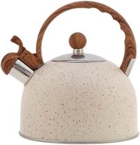 Chaleira Inox 2 Litros Para Fogão Aquecimento De Água Para Café e Chá Com Apito Estilo Candy - Mundiart