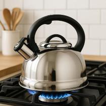 Chaleira Inox 2,7l C/apito Chaleira Com Indução Brinox Inox Prateado Chaleira Inox 2,7l C/apito Chaleira Com Indução Brinox Inox Prateado