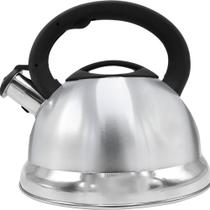 Chaleira Inox 3 Litros Gold Fundo Duplo Premium com Apito Elegante Café Chá