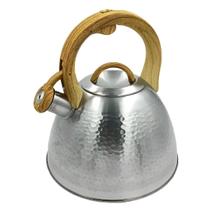 Chaleira Inox 3L Alça Madeira Argento Rápido Aquecimento