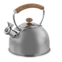 Chaleira Inox Apito 2,5l Alça Cabo Baquelite Touch Bambu