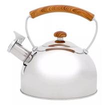 Chaleira Inox C/ Alça De Bambu E Apito 2,3L Chaleira Inox C/ Alça De Bambu E Apito 2,3L